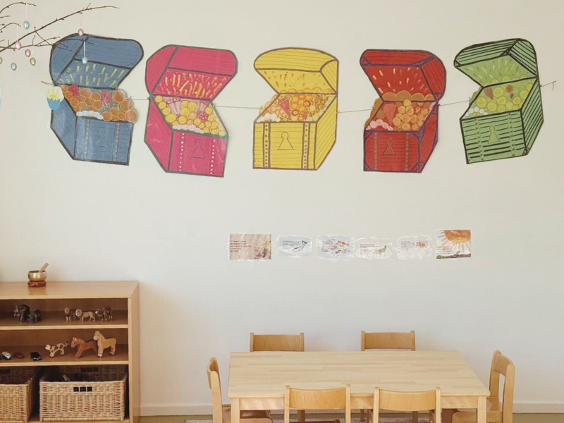 Kreativecke mit Malutensilien